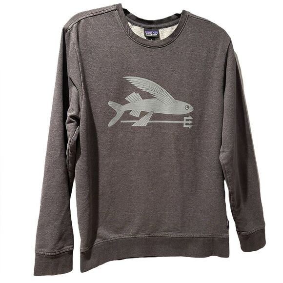 Patagonia Fish Logo Crewneck Sweatshirt Men’s Size Small - Picture 1 of 10